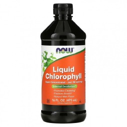 Специальные добавки NOW Chlorophyll Liquid 473ml. Mint  (437 мл)