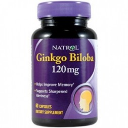 БАДы для мозга Natrol Ginkgo Biloba 120 мг  (60 капс)