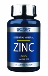 Товары для здоровья, спорта и фитнеса Scitec ZINC 25 мг  (100 таб)