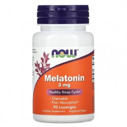 БАДы для мужчин и женщин NOW Melatonin 3 мг  (90 lozengen)