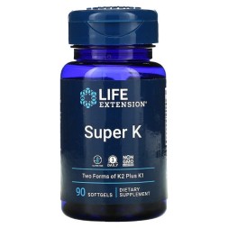 Комплексы витаминов и минералов Life Extension Super K   (90 softgels)