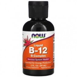 Комплексы витаминов и минералов NOW B-12 B-Complex Liquid   (59ml.)