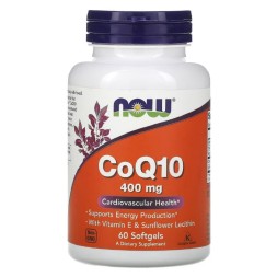 Антиоксиданты  NOW CoQ10 400mg   (60 Softgels)