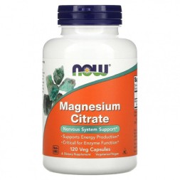 Комплексы витаминов и минералов NOW Magnesium Citrate   (120 vcaps)