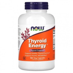 БАДы для мужчин и женщин NOW Thyroid Energy   (180  vcaps)