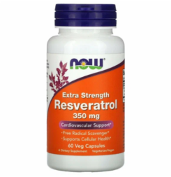 Специальные добавки NOW Resveratrol 350 mg   (60 vcaps)
